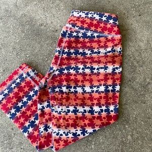 Reebok red white and blue leggings Small